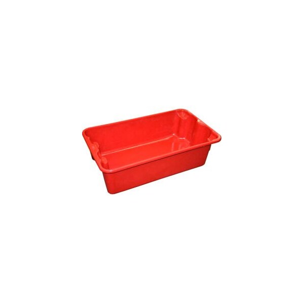 Mfg Tray Stack & Nest Storage Tote, 17-7/8 in L x 10-5/8 in W x 5 in H, Red, Fiberglass, 10 PK 780208-5280 - main